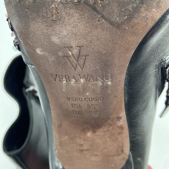 Vera Wang black beacon stiletto heel ankle boots - Picture 6 of 8